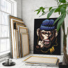  Гангстер обезьяна / Животные 80х100 см Раскраска картина по номерам на холсте AAAA-C0164-80x100