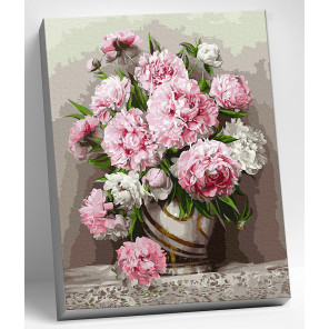  Розовые пионы (И. Бузин) Раскраска картина по номерам на холсте Molly KK0849