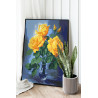 Желтые розы в вазе Букет Цветы Натюрморт Интерьерная 100х125 Раскраска картина по номерам на холсте