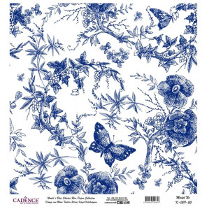  Бабочки в цветах Рисовая бумага для декупажа Cadence RPK00930