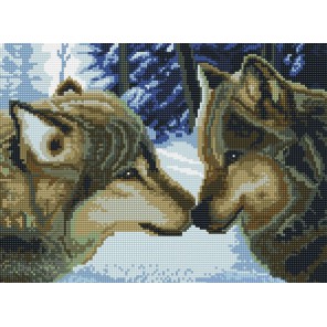 Два волка Алмазная вышивка мозаика на подрамнике Белоснежка