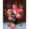 Букет роз Раскраска картина по номерам на холсте Белоснежка