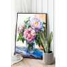 Нежные пионы в вазе Натюрморт Цветы Букет Маме Интерьерная Раскраска картина по номерам на холсте