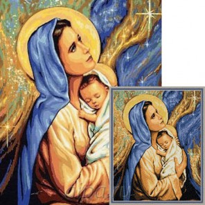 Мадонна с младенцем Алмазная мозаика вышивка Гранни | Алмазная мозаика купить