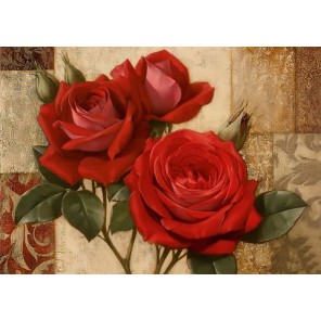 Алые розы Алмазная мозаика вышивка Гранни | Алмазная вышивка купить