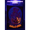 Мишка Тедди на тыкве Хэллоуин Happy Halloween Праздник 80х100 Раскраска картина по номерам на холсте