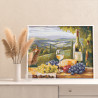 Натюрморт с виноградом и бокалом вина Италия Для кухни Интерьерная Раскраска картина по номерам на холсте