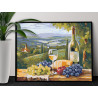 Натюрморт с виноградом и бокалом вина Италия Раскраска картина по номерам на холсте