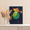 Авокадо с маракасами Еда Раскраска картина по номерам на холсте