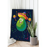 Авокадо с маракасами Еда Для детей Детские Раскраска картина по номерам на холсте