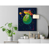 Авокадо с маракасами Еда Для детей Раскраска картина по номерам на холсте 75х100 Раскраска картина по номерам на холсте