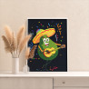 Авокадо с гитарой Раскраска картина по номерам на холсте Раскраска картина по номерам на холсте