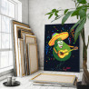 Авокадо с гитарой Еда Раскраска картина по номерам на холсте