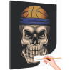 Череп баскетболиста Спорт Раскраска картина по номерам на холсте