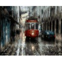 Петербург под дождём Раскраска картина по номерам на холсте Menglei
