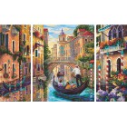 Венеция - город в Лагуне Триптих Раскраска по номерам акриловыми красками Schipper (Германия)