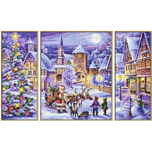 Рождество Триптих Раскраска по номерам акриловыми красками Schipper (Германия)