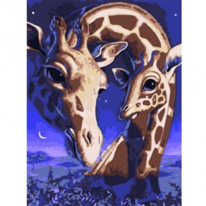 Два жирафа Раскраска картина по номерам акриловыми красками на холсте Paintboy