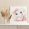 3 Слон фея с бабочкой Коллекция Cute animals Животные Для детей Детские Для девочек Раскраска картина по номерам на холсте