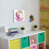 5 Розовый единорог с цветами и бабочкой Коллекция Сute unicorn Животные Для детей Детские Для девочек Раскраска картина по номер