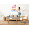 5 Единорог на радуге Коллекция Сute unicorn Животные Для детей Детские Для девочек 80х80 Раскраска картина по номерам на холсте