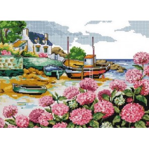 Приморский пейзаж Алмазная мозаика на подрамнике Цветной