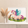 3 Розовый единорог с волшебными крыльями Животные Лошадь Мультики Для детей Детская Для девочек Легкая Раскраска картина по номе