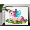 2 Розовый единорог с волшебными крыльями Животные Лошадь Мультики Для детей Детская Для девочек Легкая 75х100 Раскраска картина 