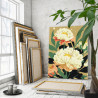 3 Пионы в сумерках Цветы Растения Природа Интерьерная Легкая 75х100 Раскраска картина по номерам на холсте