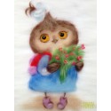 Сова ученица Картина из шерсти Toyzy