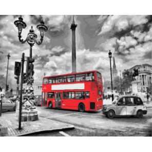Лондонский автобус Раскраска картина по номерам на холсте