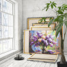  Натюрморт с сиренью на окне Цветы Букет в вазе Весна Маме Интерьерная 80х100 Раскраска картина по номерам на холсте AAAA-NK565-