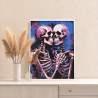  Вечная любовь Пара скелетов Влюбленные Романтика Страсть Яркая Раскраска картина по номерам на холсте AAAA-NK580