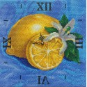 Лимонная фантазия Часы Алмазные на подрамнике с полной выкладкой Color Kit