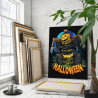 3 Пугало тыква на Хэллоуин Happy Halloween 80х100 Раскраска картина по номерам на холсте