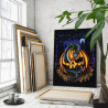 3 Тыква со змеей / Хэллоуин 80х100 Раскраска картина по номерам на холсте