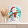 2 Новогодний снеговик Новый год Рождество Зима Для детей Для мальчика Для девочек Раскраска картина по номерам на холсте