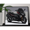 2 Черный стильный мотоцикл Техника Байк Для мужчин Раскраска картина по номерам на холсте