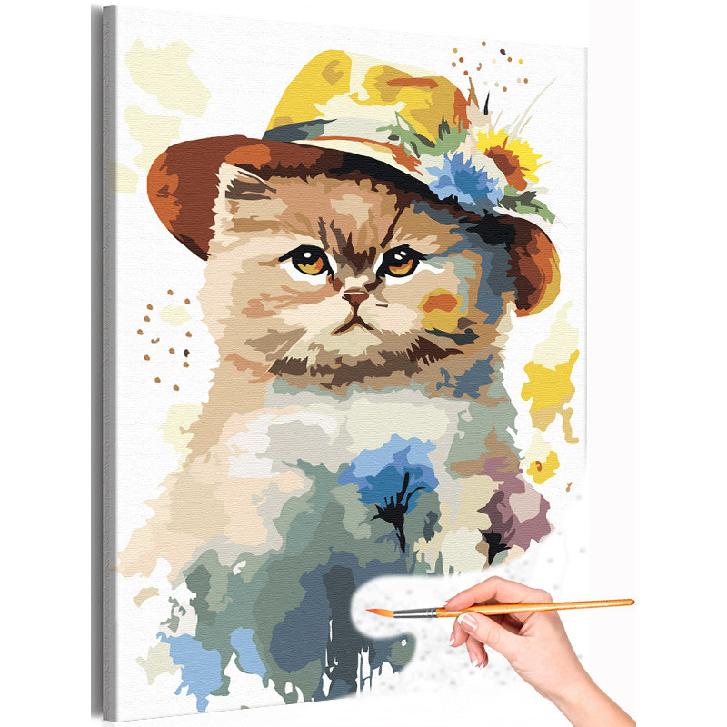Раскраски котенок шляпа (38 фото)