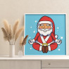 2 Дед Мороз и йога Новый год Рождество Санта-Клаус Для детей Детская Для девочек Для мальчика Маленькая Легкая Раскраска картина
