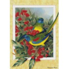Райские птицы Алмазная мозаика на подрамнике Цветной