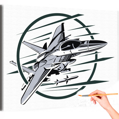 Раскраска Военный самолет - распечатать бесплатно