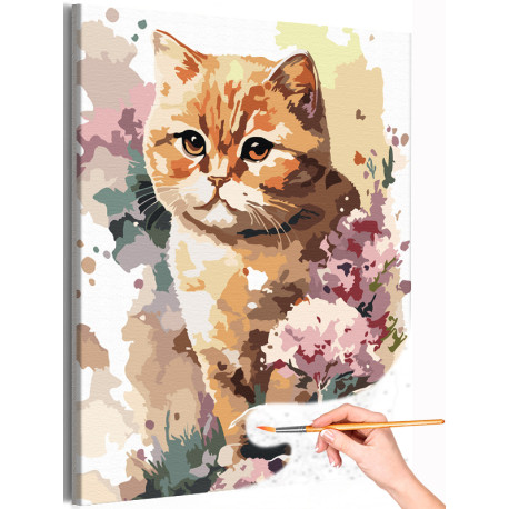 Гравюра Британская кошка британец символ года раскраска Лори