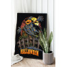 2 Пугало из тыквы Хэллоуин Happy Halloween Праздник 80х100 Раскраска картина по номерам на холсте