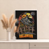 4 Пугало из тыквы Хэллоуин Happy Halloween Праздник Раскраска картина по номерам на холсте