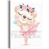 Медвежонок балерина с цветами и бабочкой Сute teddy bear Балет Танец Медведь Мишка Для детей Детские Для малышей Для девочек 75х