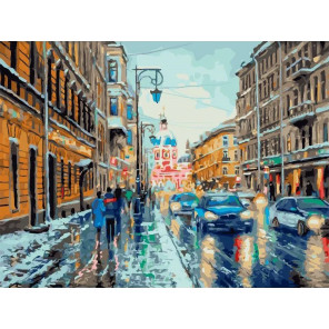  Улицы Питера Раскраска картина по номерам на холсте Белоснежка 1105-AS
