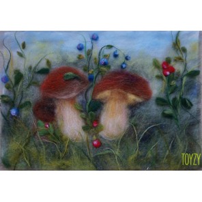 Коробка Лесная семейка Картина из шерсти Toyzy