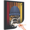 Сторожевой бульдог в шапке Собаки Животные Раскраска картина по номерам на холсте