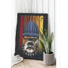 2 Сторожевой бульдог в шапке Собаки Животные Раскраска картина по номерам на холсте